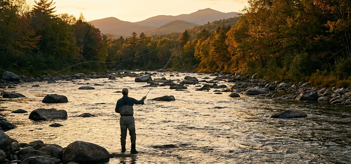 Fly fishing the East Branch of the Ausable River in Jay, New York