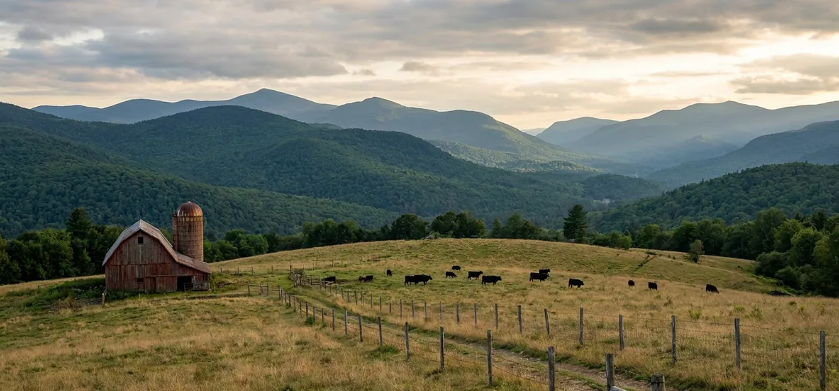 Working pasture along Norman Ridge Road in Vermontville, New York