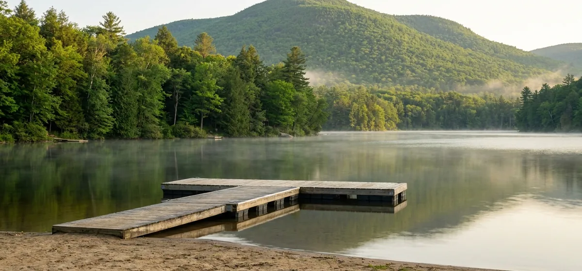 Lake Everest town beach in Wilmington, New York